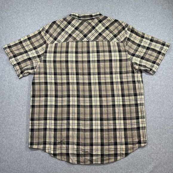 Harley Davidson Men’s XL Brown Plaid Button Up MotorClothes Metal Pocket Tag - Picture 5 of 9